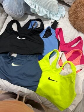 Nike Women's Sports Bra Set in Black, Blue, Neon Yellow, Pink, Coral, White